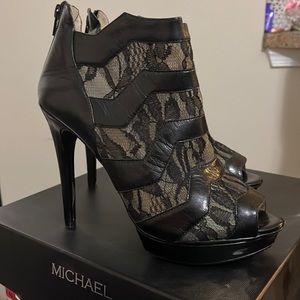 Black Lace Heels
